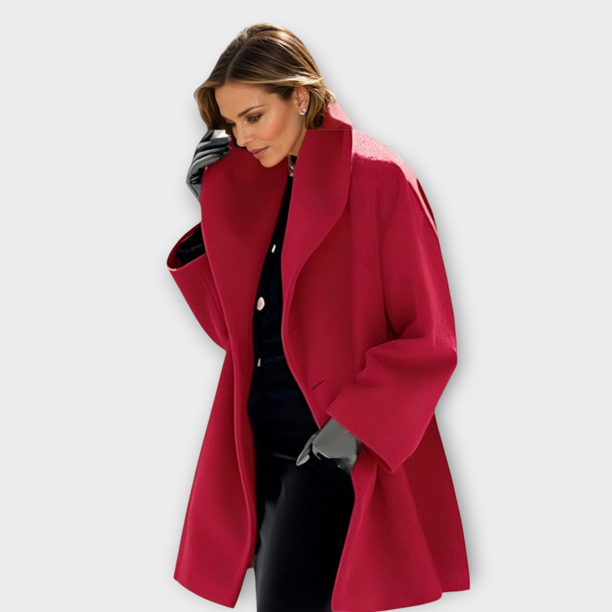 Mabel | Oversized Winter Coat with Wide Collar for Women