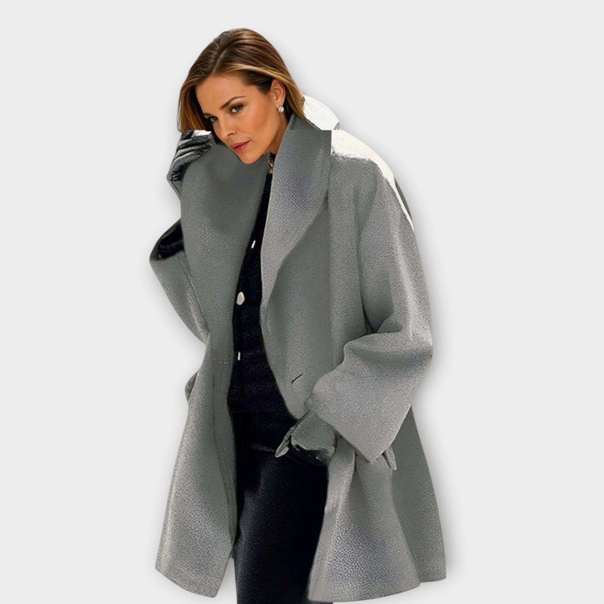Mabel | Oversized Winter Coat with Wide Collar for Women